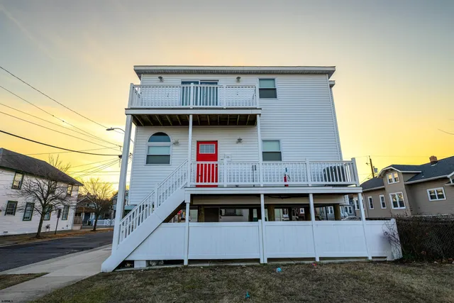 a front view of a house with balcony