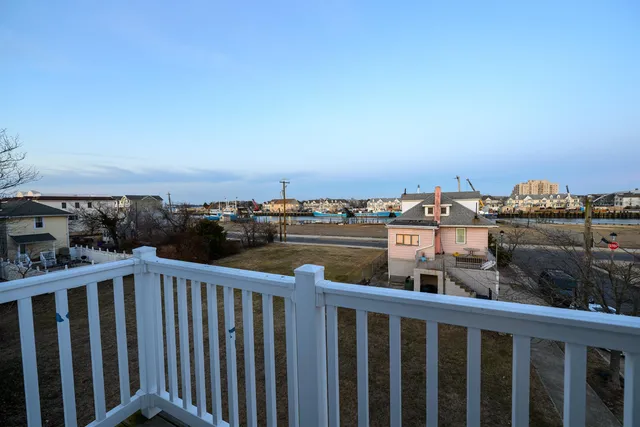 a view of city from a balcony