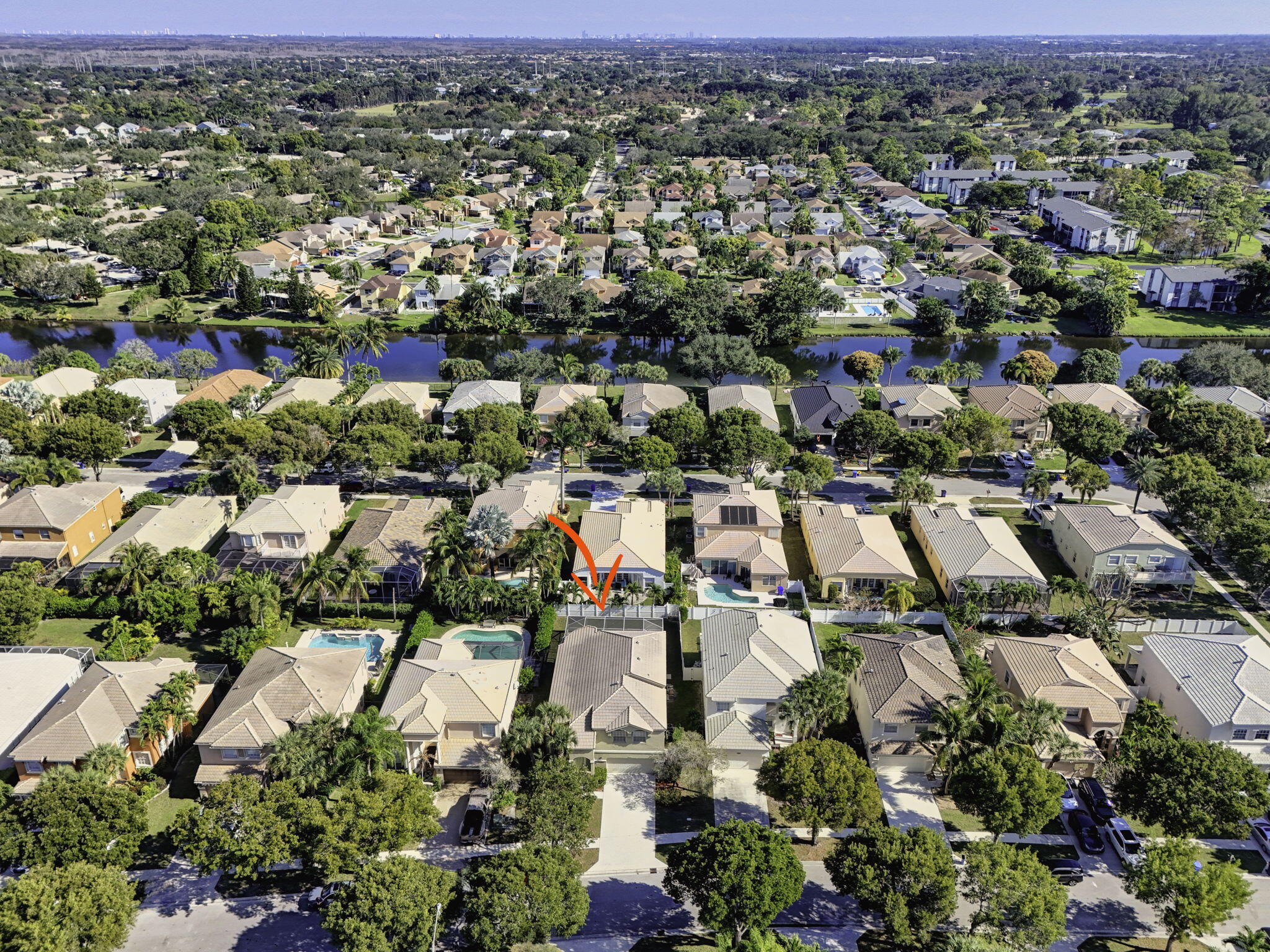 2008 Reston Circle Royal Palm Beach, FL 33411 - Photo 55 of 57 an aerial view of residential houses with city view