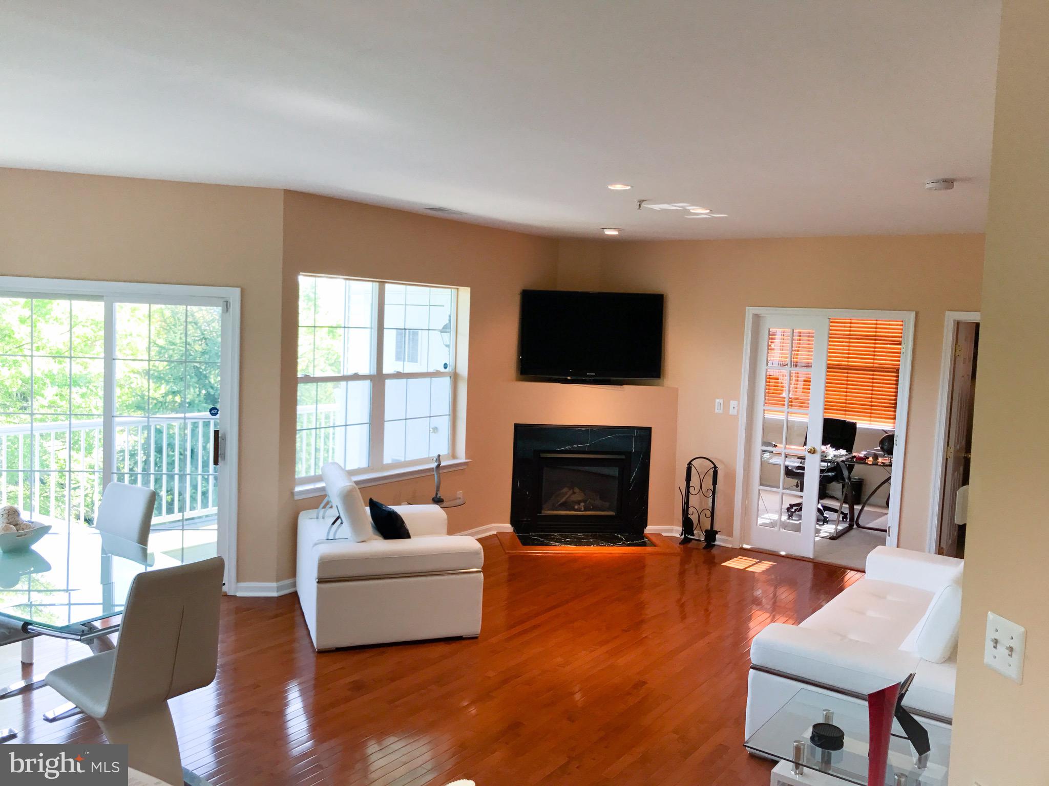 41 Hawk Rise Lane, Unit 202 Owings Mills, MD 21117 - Photo 11 of 33 a living room with furniture and a fireplace