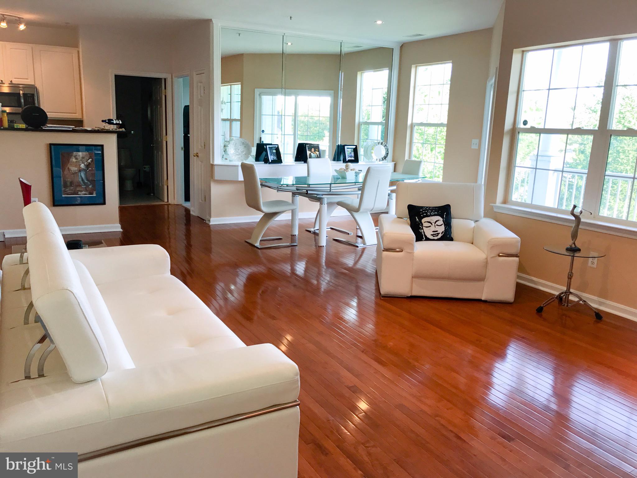 41 Hawk Rise Lane, Unit 202 Owings Mills, MD 21117 - Photo 10 of 33 a living room with furniture and large windows
