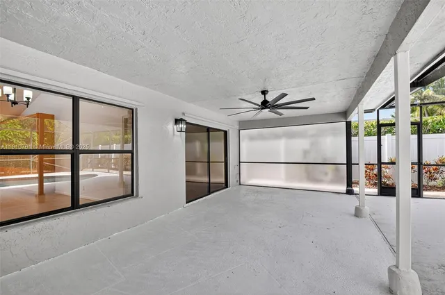 a view of a garden with plants