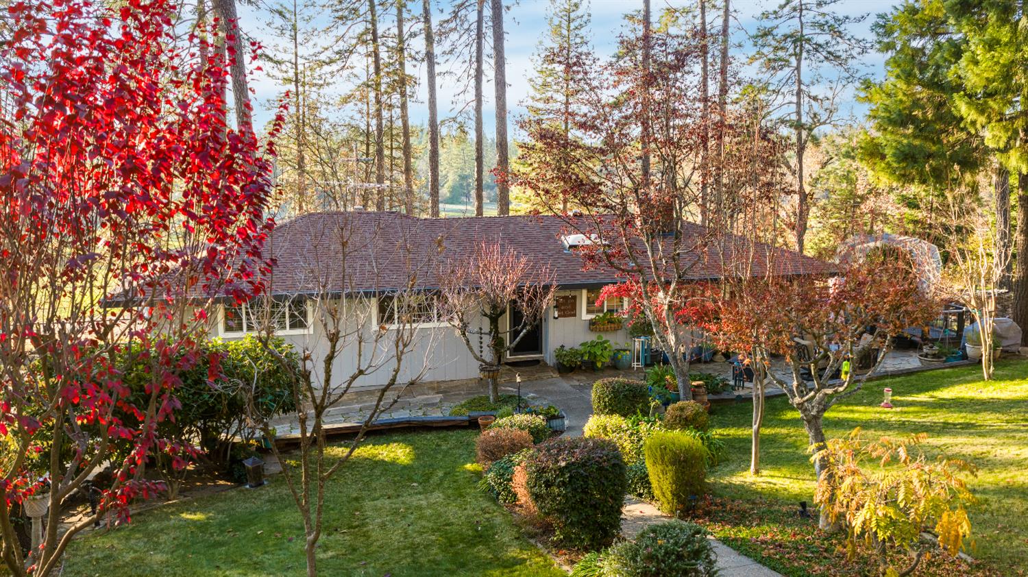 a aerial view of a house