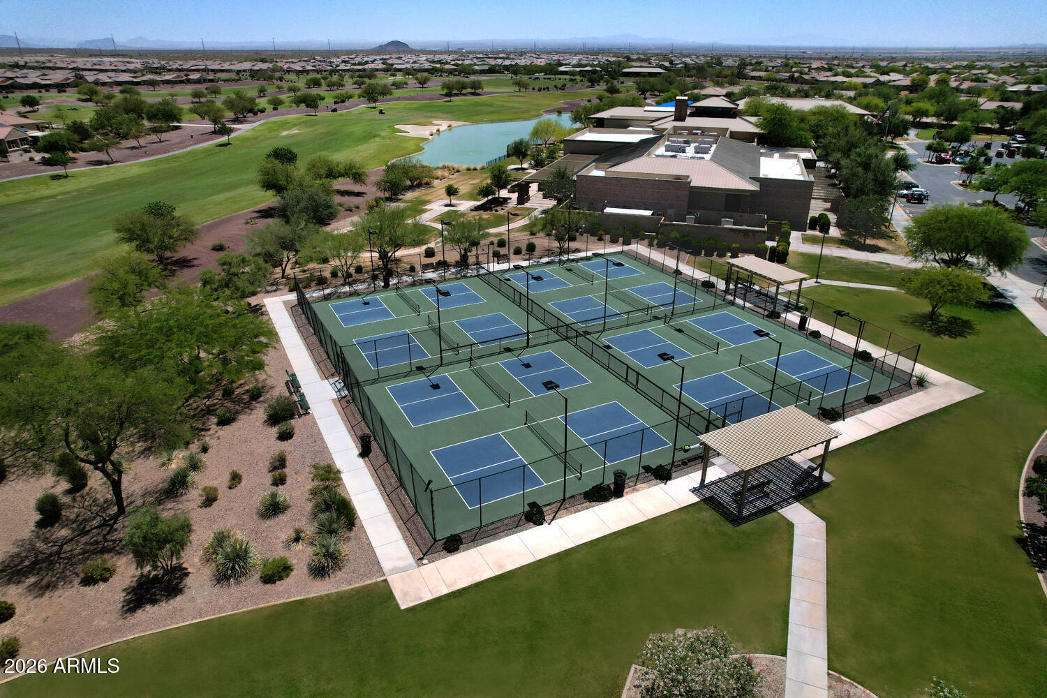8180 West Silver Spring Way Florence, AZ 85132 - Photo 68 of 99 Sun City 14 aerial pickleball