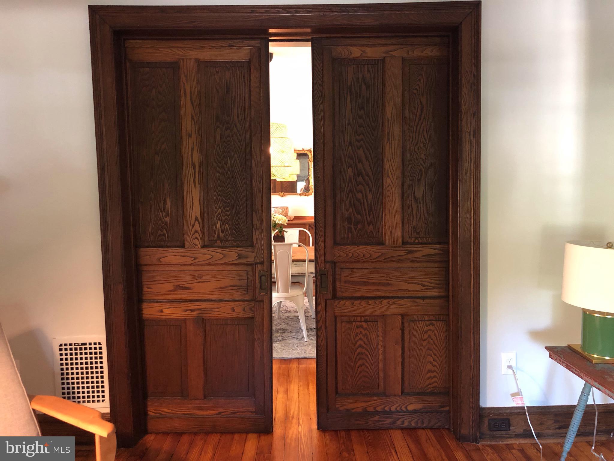 215 Mather Road Jenkintown, PA 19046 - Photo 12 of 57 Pocket Doors - Living Room to Dining Room