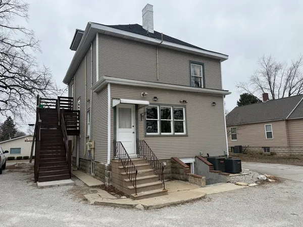 a front view of a house