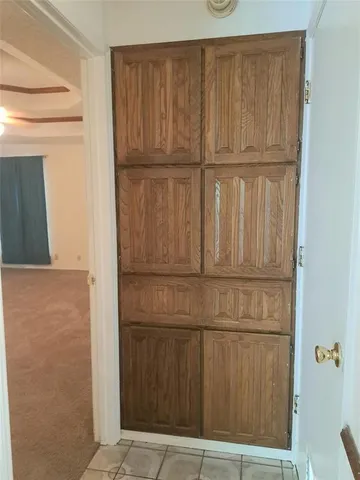 a view of wooden cabinet