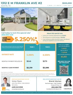 $525,000 | 1312 East M. Franklin Avenue, Unit 2, Austin, TX 78721