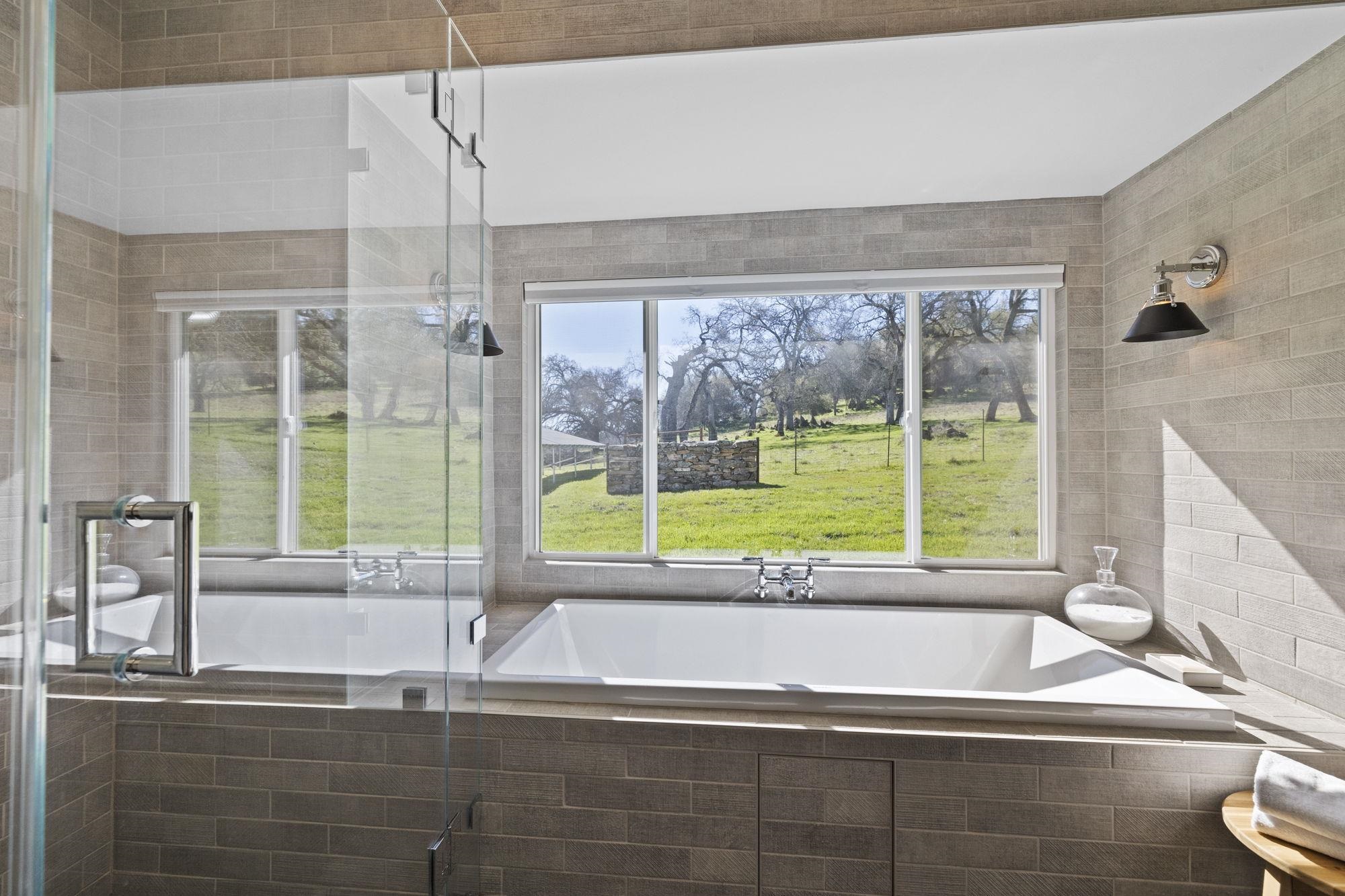 514 Appaloosa Road Angels Camp, CA 95222 - Photo 25 of 57 Soaking Tub Overlooking Oak Studded Landscape
