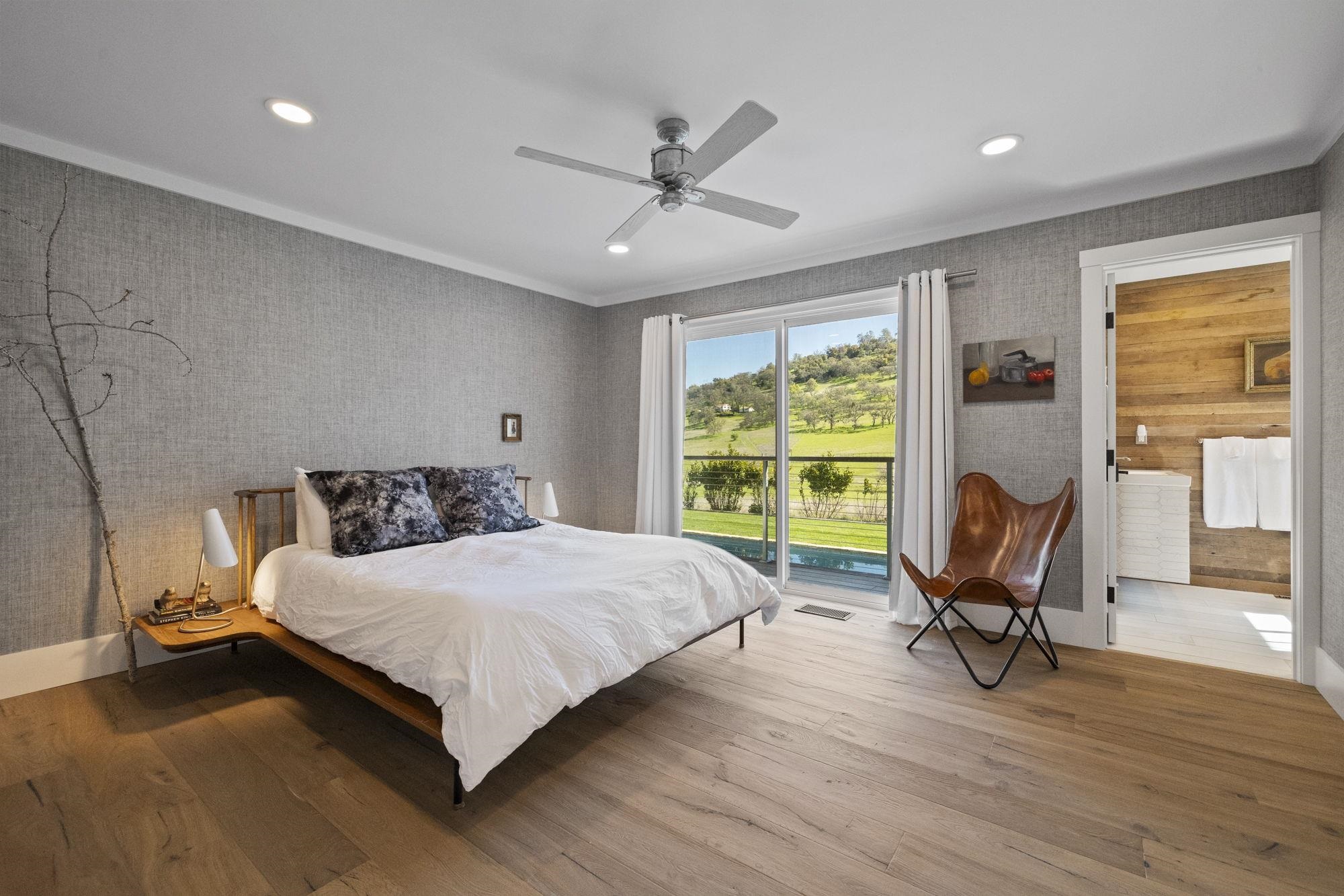 514 Appaloosa Road Angels Camp, CA 95222 - Photo 30 of 57 First Bedroom is Nicely Sized with Closet, Private Full Bath and Slider to Back Deck