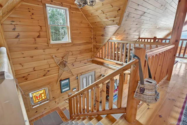 a view of a chairs in patio