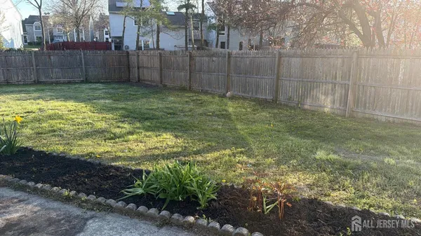 a view of a backyard