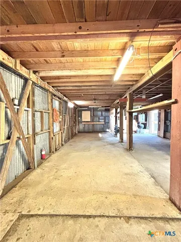 a view of a indoor garage
