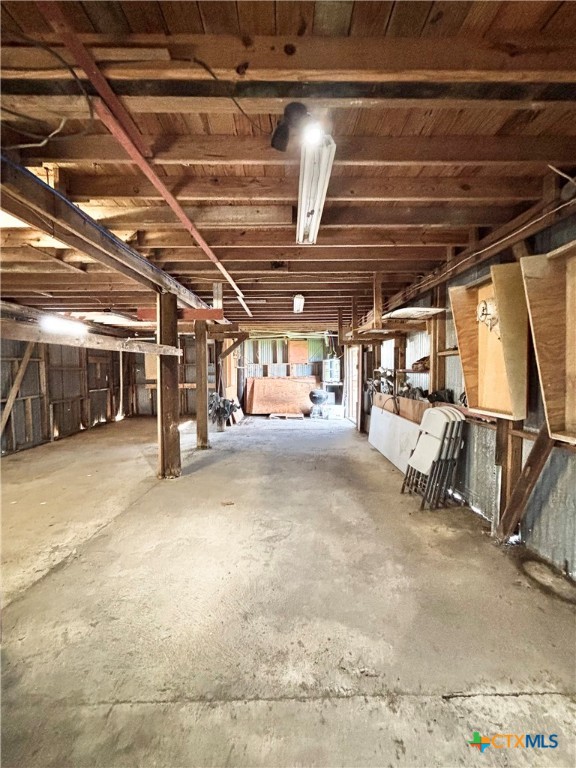 307 North 12th Port Port O'Connor, TX 77982 - Photo 43 of 45 a view of garage with wooden ceiling