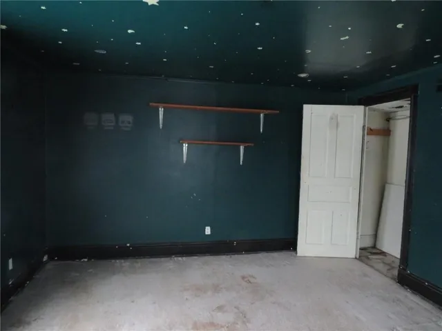 an empty room with a window