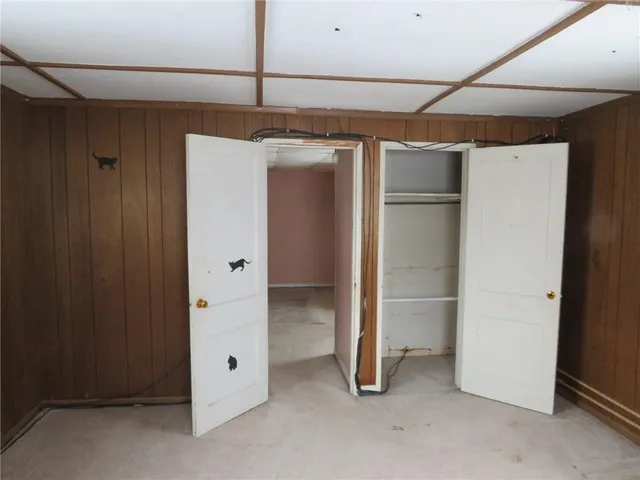 an empty room with a window