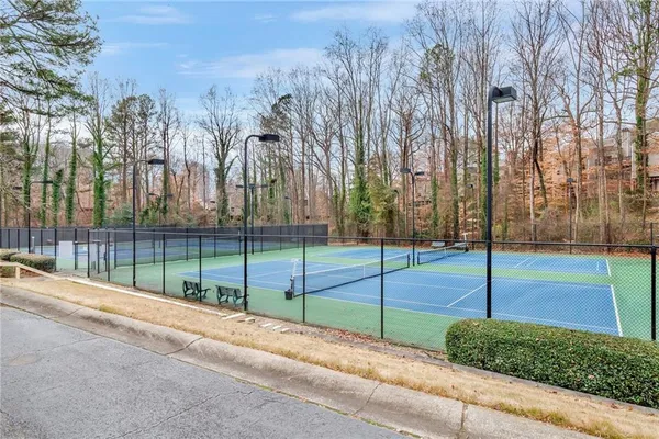 a view of a backyard