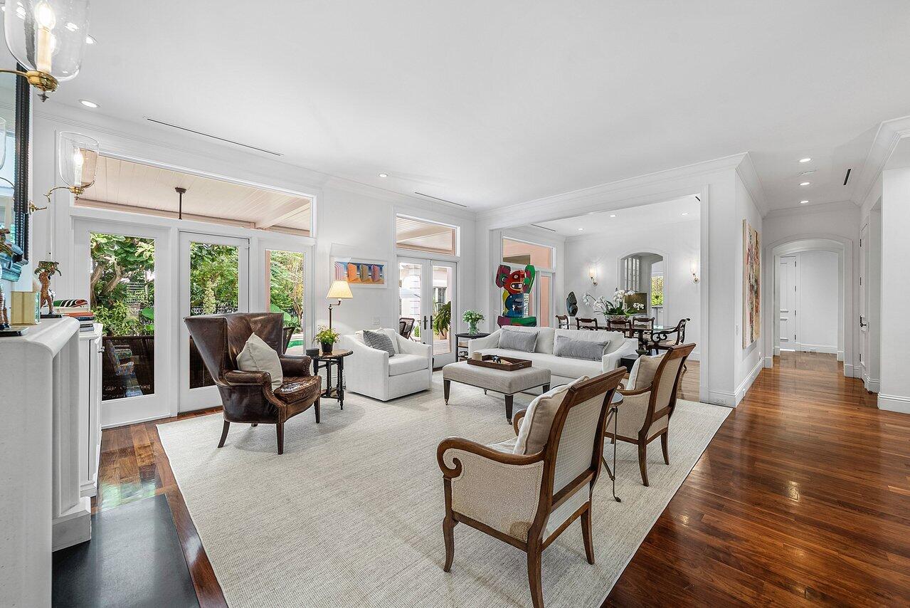 3138 Gulf Stream Road Gulf Stream, FL 33483 - Photo 6 of 49 a living room with furniture and a wooden floor
