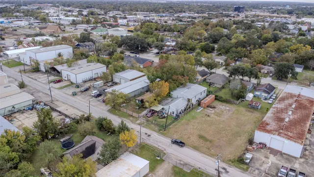 an aerial view of a city with lots of residential buildings