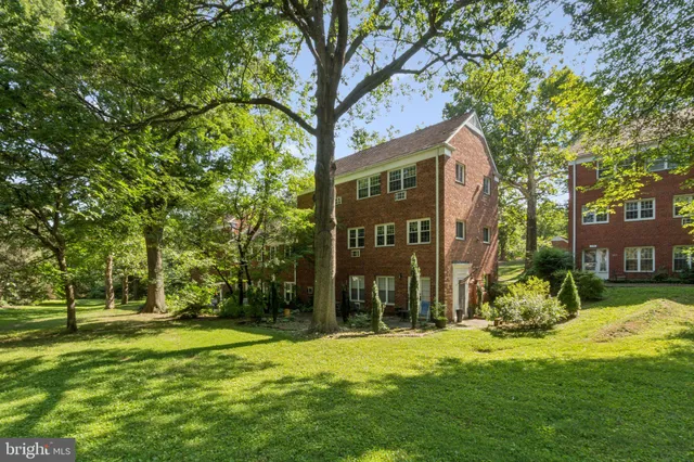 a view of a trees in front of a building