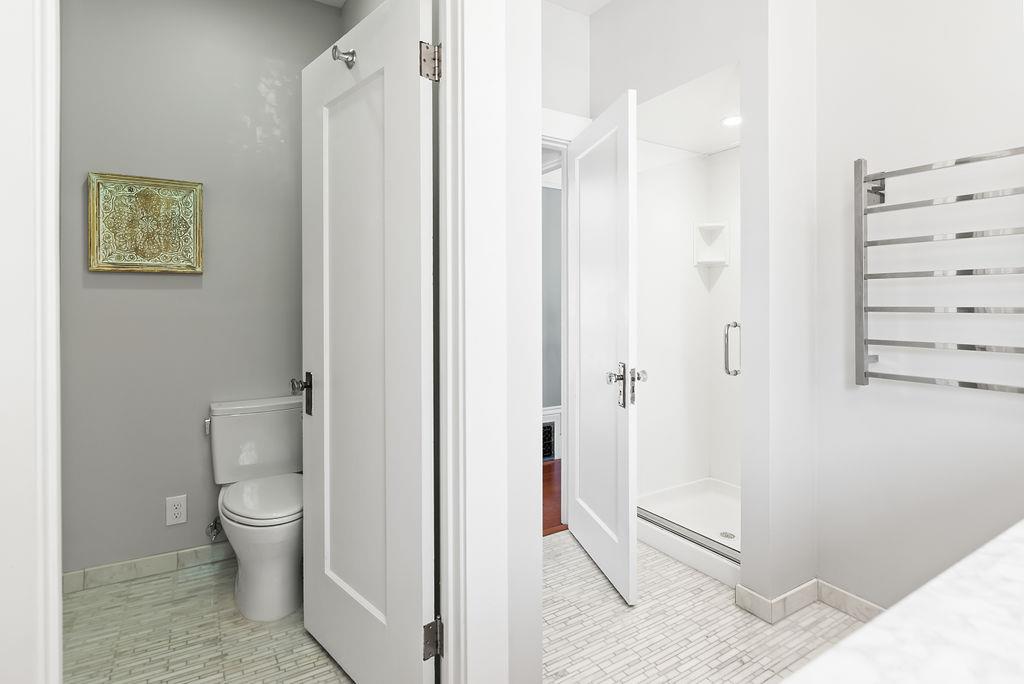 2800 Regent Street Berkeley, CA 94705 - Photo 31 of 40 a bathroom with a shower and a toilet