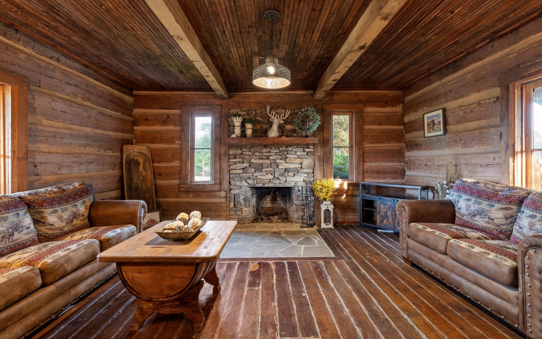 36 Still Hollow Road Menlo, GA 30731 - Photo 18 of 63 a living room with furniture and a fireplace