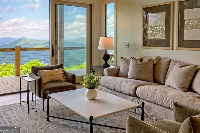 a outdoor living space with furniture