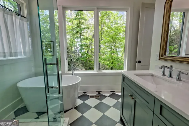 a view of a porch in the balcony