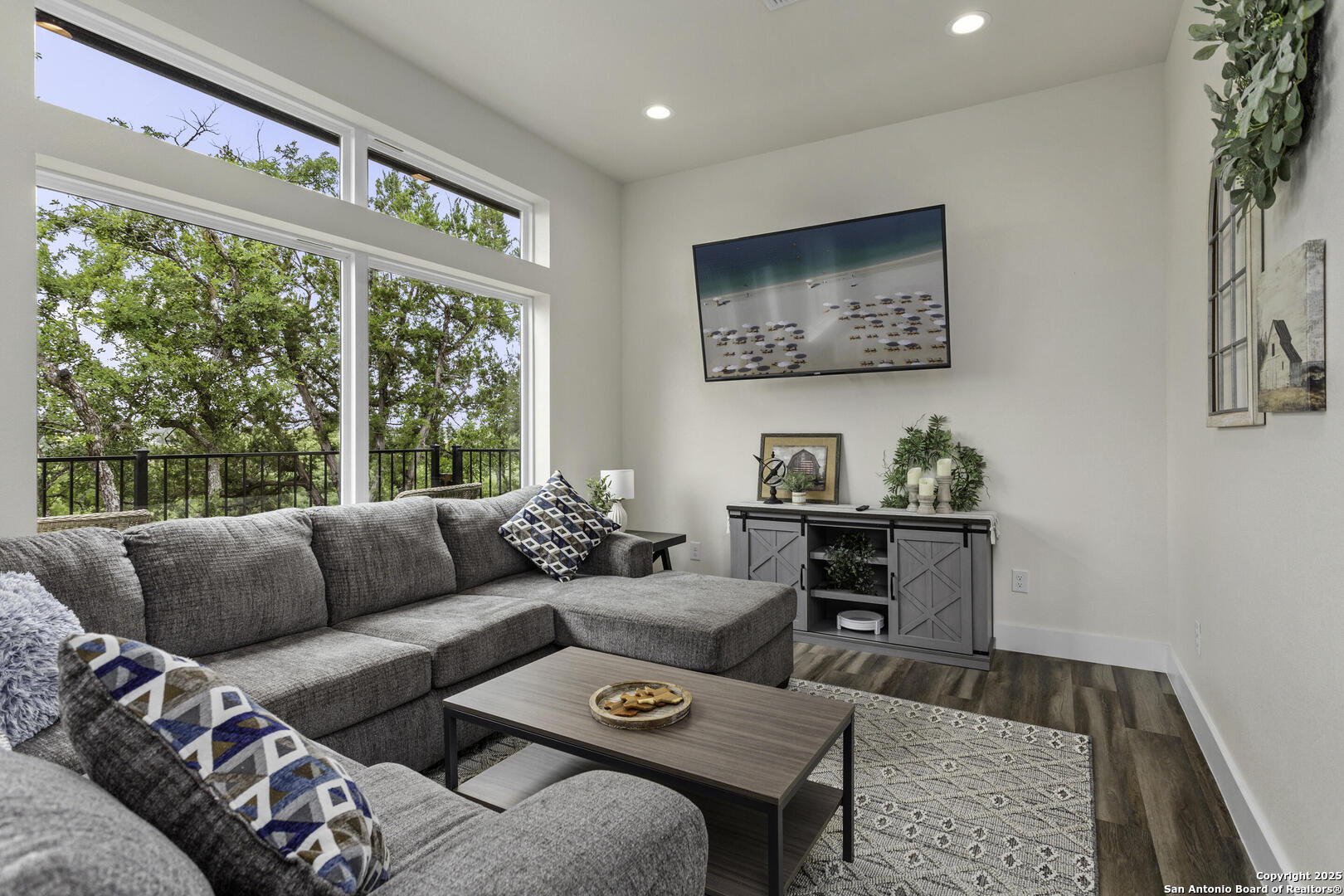 1121 Gruene Road, Unit A New Braunfels, TX 78130 - Photo 15 of 28 a living room with furniture and a large window