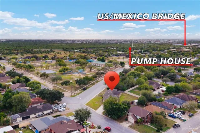 an aerial view of residential building with outdoor space