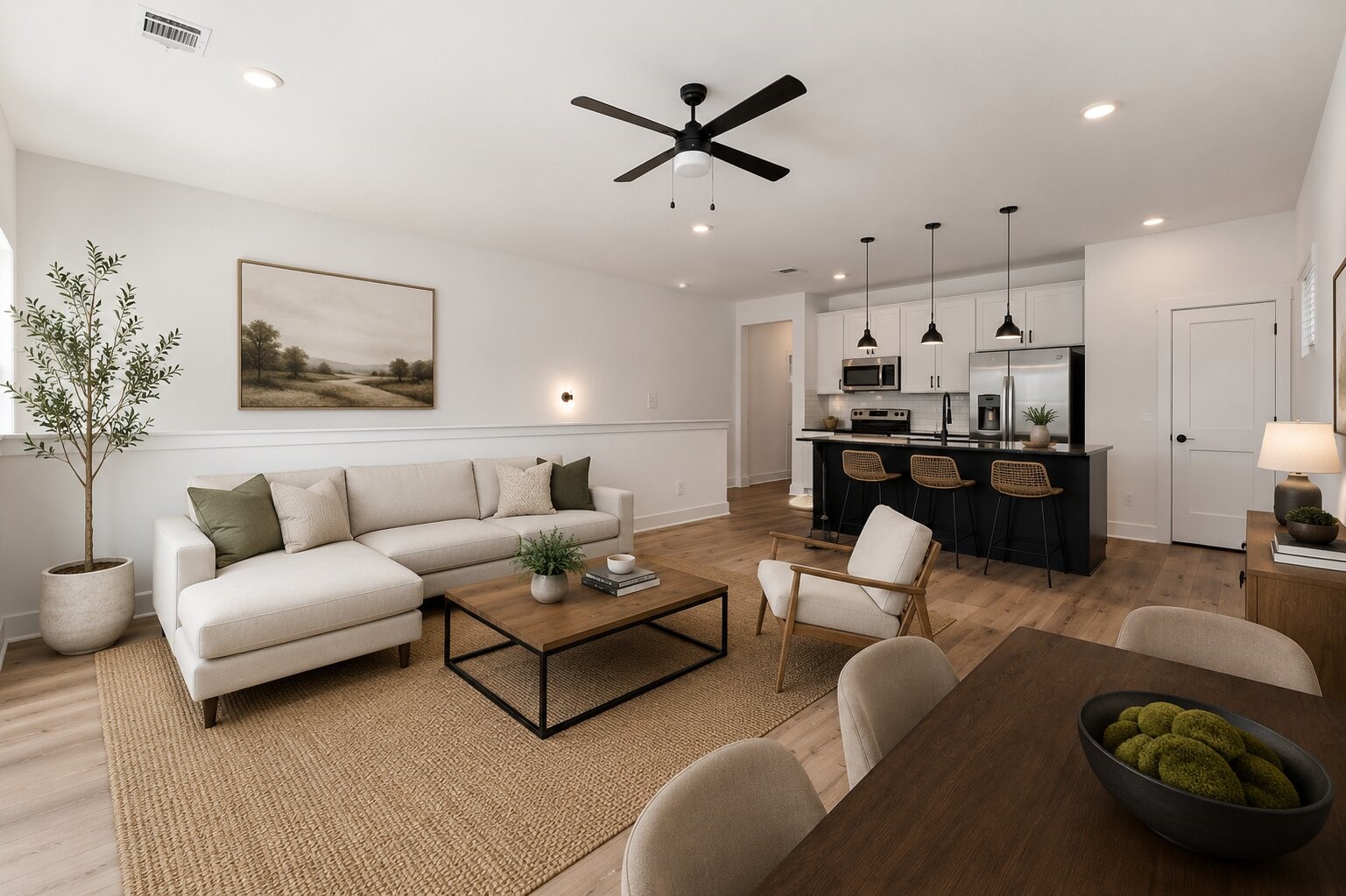 8023 Cora Street, Unit B Houston, TX 77088 - Photo 4 of 21 Virtually staged living room.