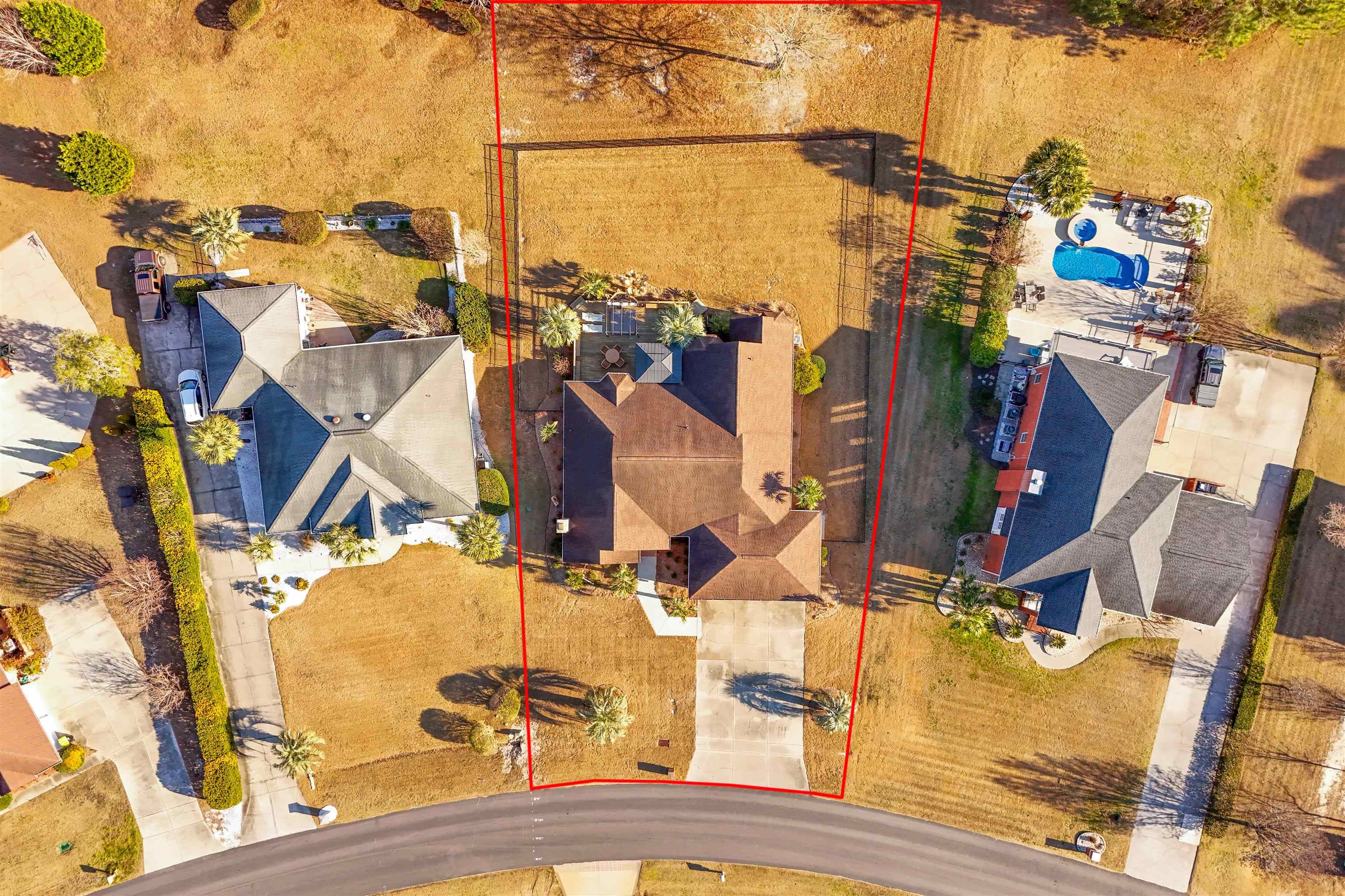 4746 National Drive Myrtle Beach, SC 29579 - Photo 39 of 40 Aerial overview of property's location with property boundaries highlighted