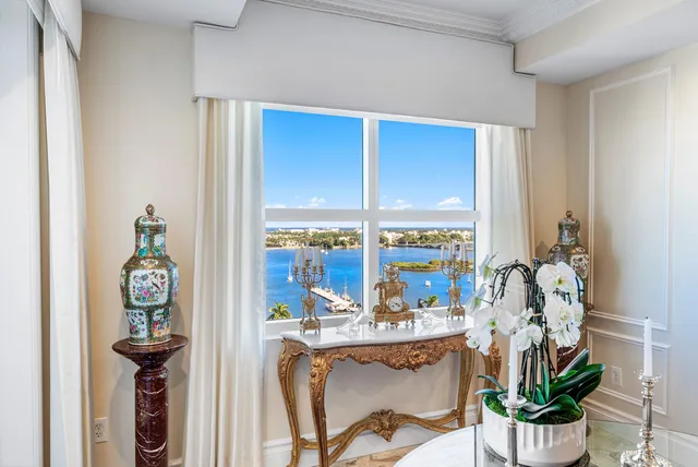 a view of a living room and dining room