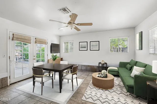 a view of a house with a garden