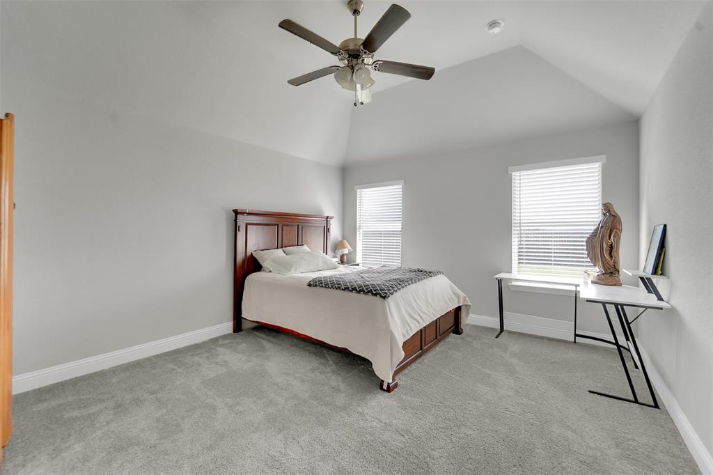 1340 Collett Sublett Road Kennedale, TX 76060 - Photo 8 of 25 Spacious room featuring vaulted ceilings, light gray wall paint, and gray carpeting