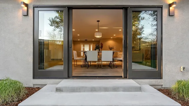 a view of balcony and living room