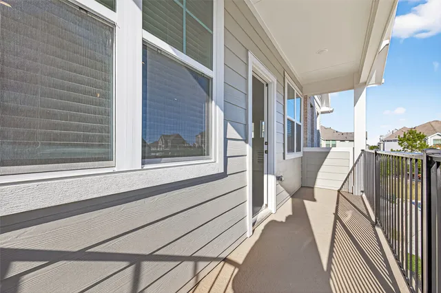 a balcony view with a outdoor space
