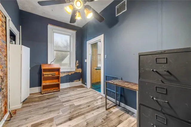 a backyard of a house