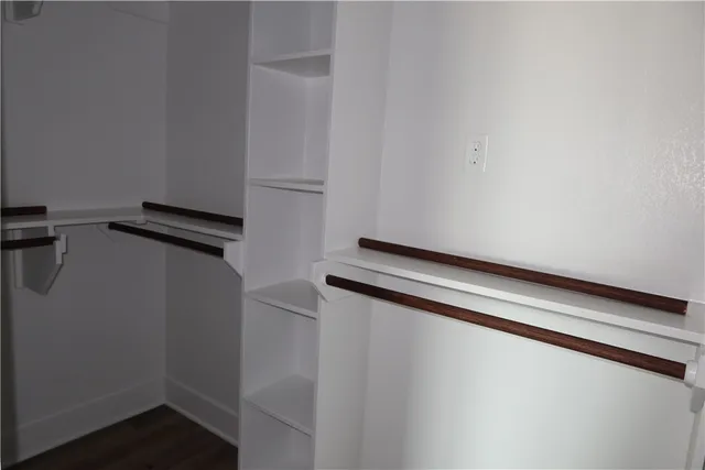 a close view of closet