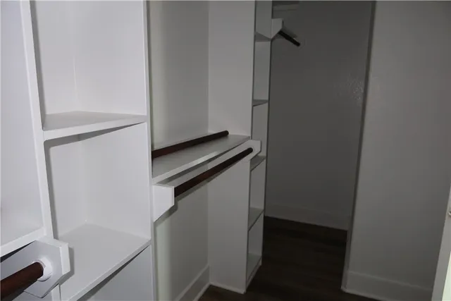 a close view of closet