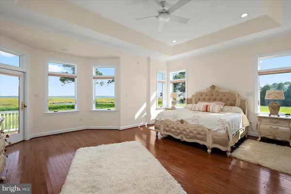 a view of a swimming pool and an outdoor space