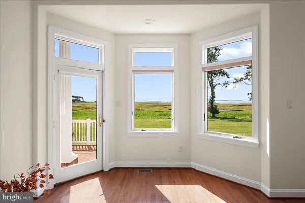 a view of an ocean and beach