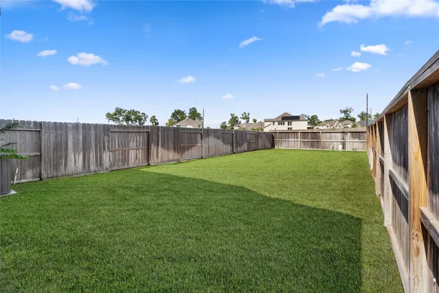 a view of a backyard with a garden and plants