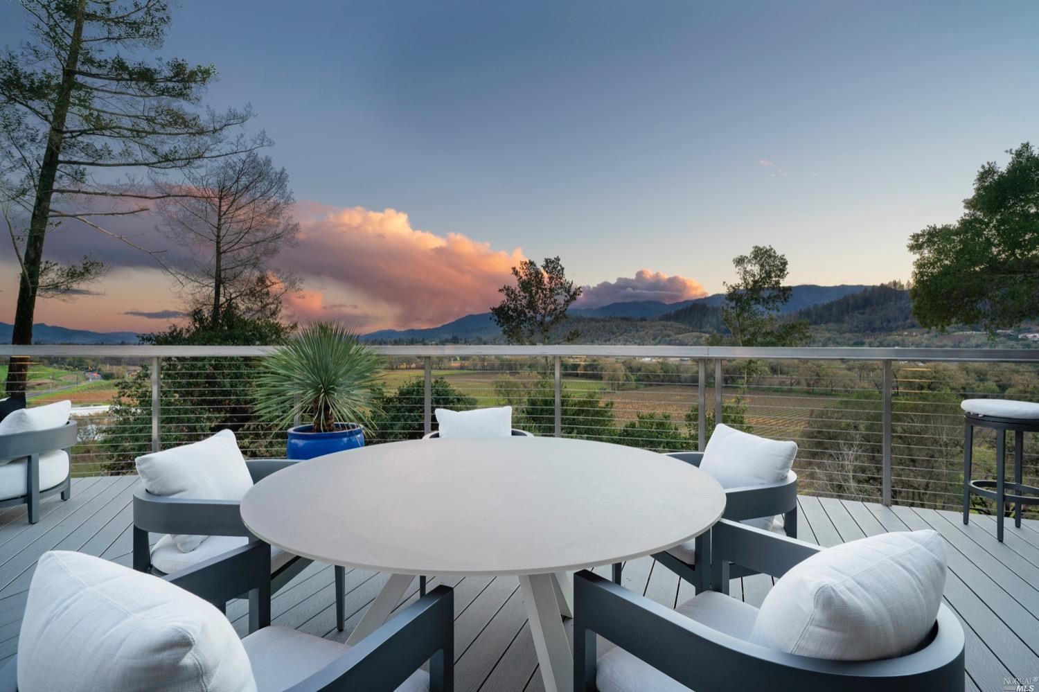 9 Bournemouth Road St. Helena, CA 94574 - Photo 38 of 40 a view of a patio on the roof deck