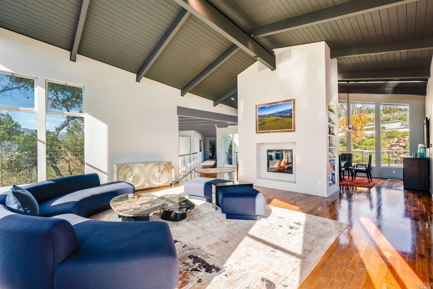 9 Bournemouth Road St. Helena, CA 94574 - Photo 6 of 40 a living room with furniture large window and wooden floor
