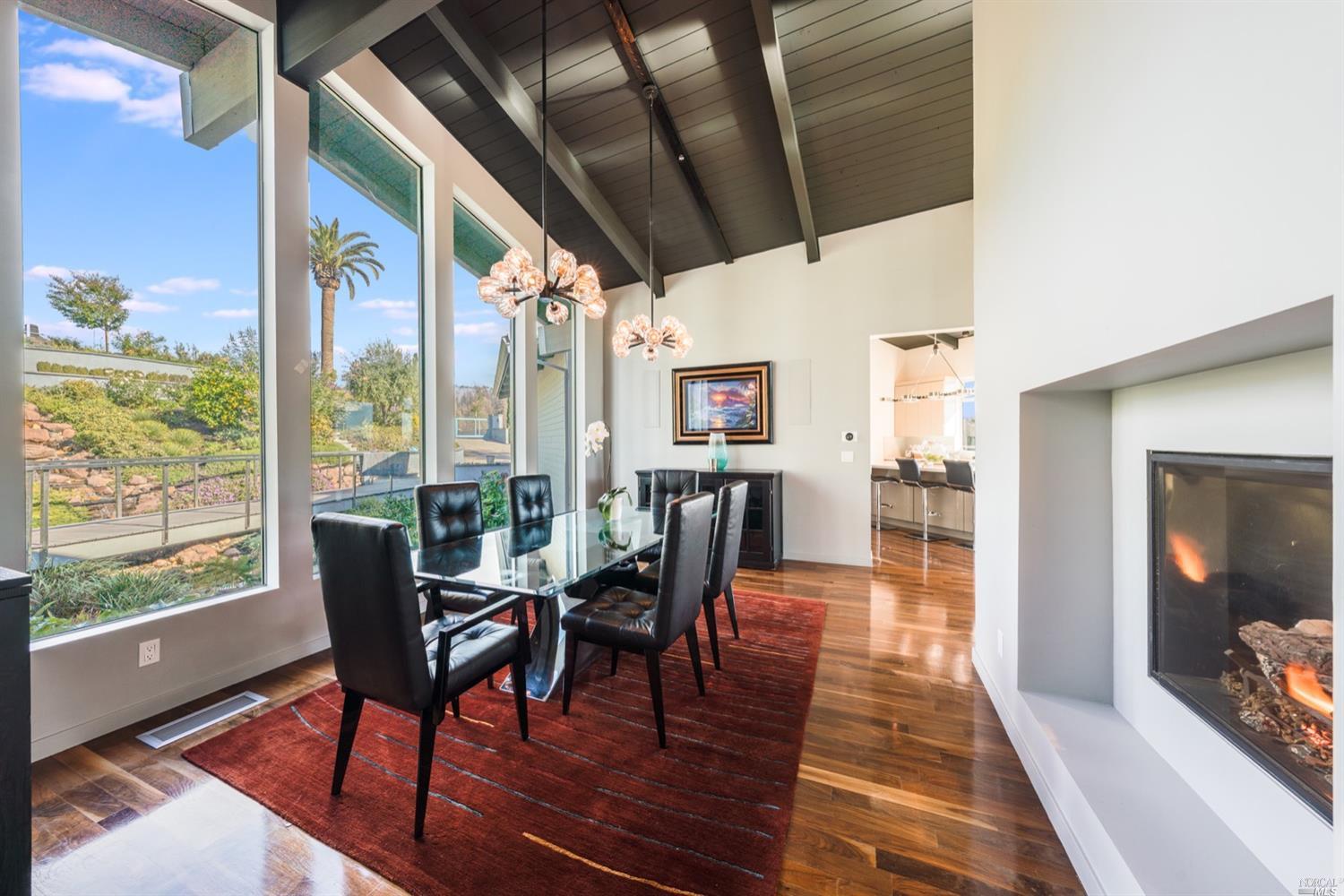 9 Bournemouth Road St. Helena, CA 94574 - Photo 8 of 40 a dining room with furniture wooden floor and a rug
