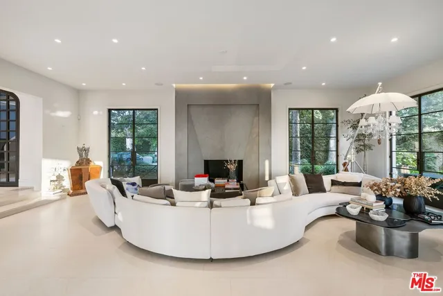 a kitchen with lots of counter top space