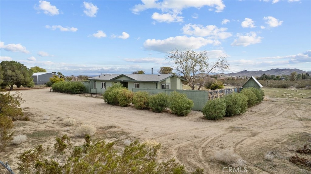 6142 Rare Rabbit Avenue Mojave, CA 93501 - Photo 3 of 50 a view of a dry yard with plants and a tree