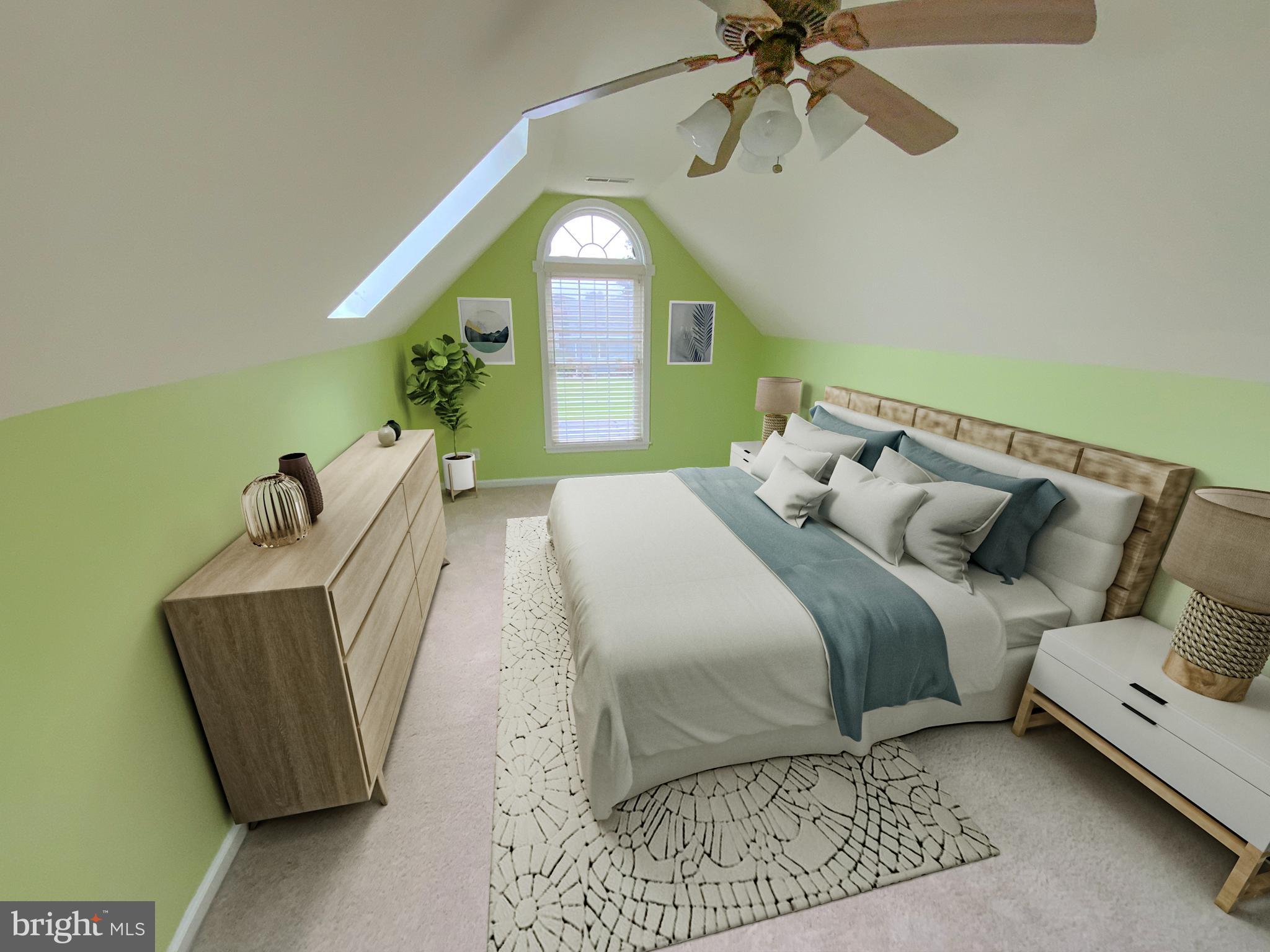 38211 Marlington Road Ocean View, DE 19970 - Photo 34 of 56 a bed room with a bed and a chandelier