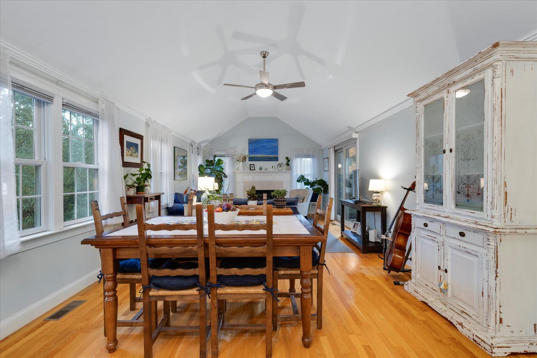 72 Dory Lane Eastham, MA 02642 - Photo 18 of 57 a view of a dining room with furniture window and wooden floor